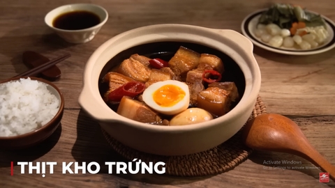 THỊT KHO TRỨNG VỚI GIA VỊ NÊM SẴN