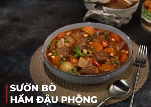 SƯỜN BÒ HẦM ĐẬU PHỘNG