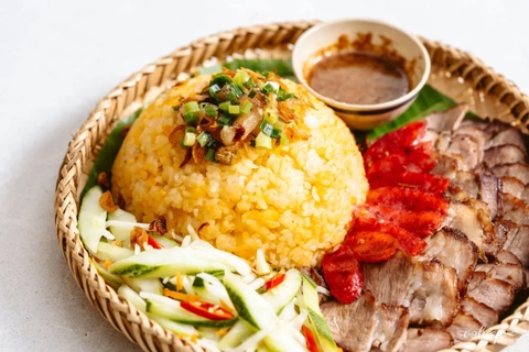 CÁCH LÀM XÔI XÍU TRỨNG MUỐI BẰNG NCKD HẤP NƯỚNG