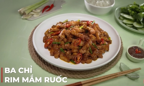 Món ngon hằng ngày: Ba chỉ rim mắm ruốc