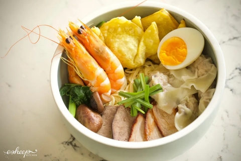 Hướng dẫn nấu mì vằn thắn sủi cảo tôm tươi ngon tuyệt