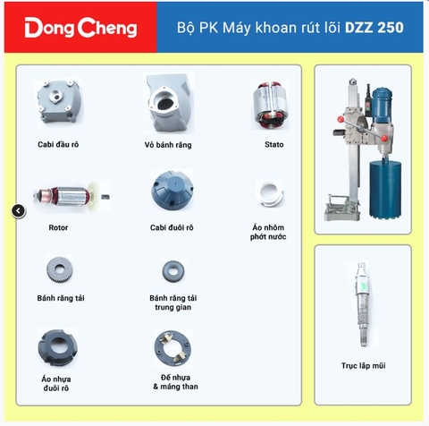 Bộ PK máy khoan rút lõi DZZ250