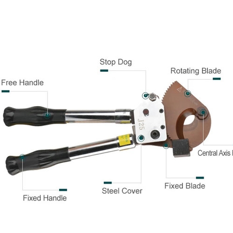 Kìm cắt cáp nhông J25 cắt cáp lõi thép