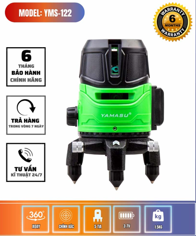 Máy cân bằng Laser YAMASU YMS-122 5 tia xanh siêu sáng