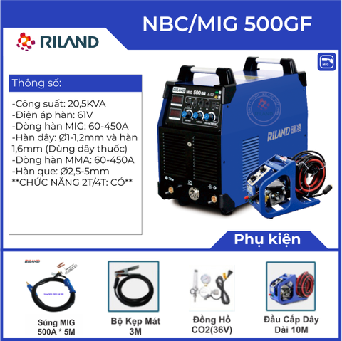 Máy hàn Mig RILAND NBC 500GF