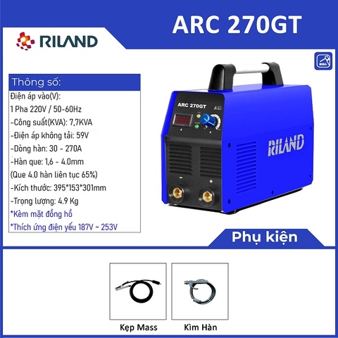 Máy hàn que điện tử RILAND ARC 270GT