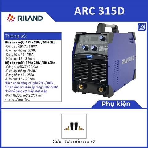 Máy hàn que điện tử RILAND ARC 315D