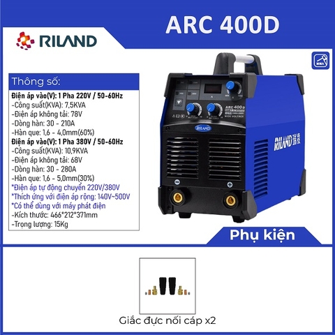 Máy hàn que điện tử RILAND ARC 400D