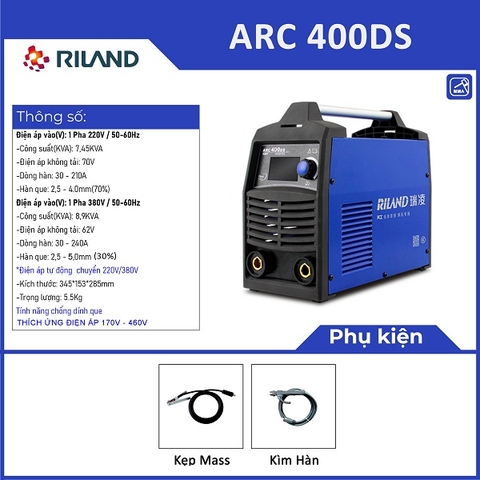 Máy hàn que điện tử RILAND ARC 400DS