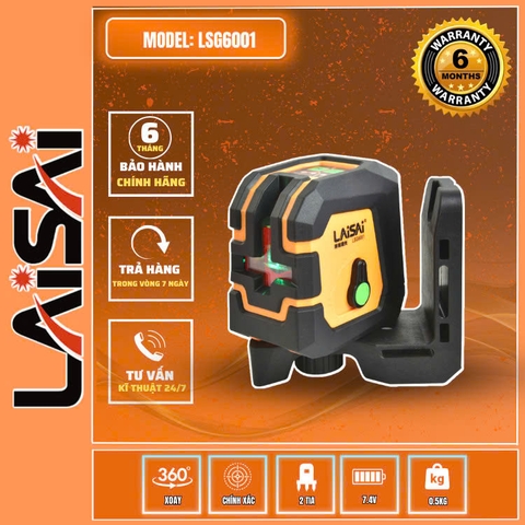 Máy cân bằng laser 2 tia xanh Laisai LSG6001