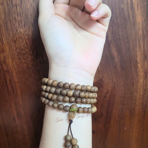 CHUỖI TRÀNG 108 HẠT TRẦM HƯƠNG TỰ NHIÊN SIZE 6 LI - VIP