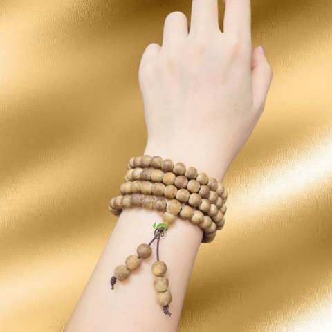 CHUỖI TRÀNG 108 HẠT TRẦM HƯƠNG TỰ NHIÊN SIZE 7 LI