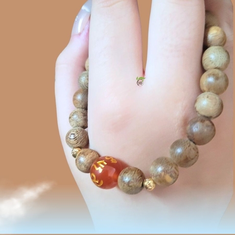 VÒNG TRẦM HƯƠNG TỰ NHIÊN NỮ SIZE 8 LY,  MIX HẠT PHONG THỦY