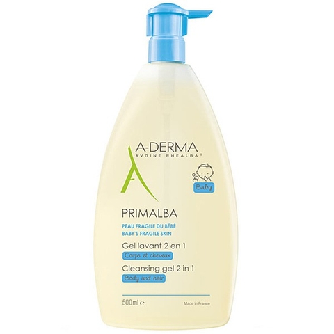 Sữa tắm gội cho em bé A- DERMA 500ml