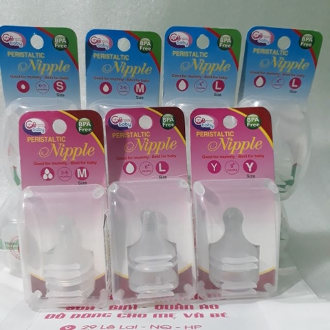 Núm ty silicon GB- Baby Plus hộp 2 chiếc size LL 9 tháng+