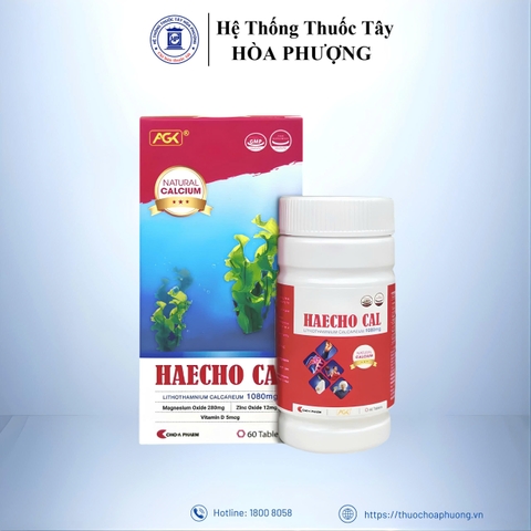 Haecho Cal (60 Viên) - bổ sung Canxi, ngăn ngừa loãng xương và phát triển chiều cao