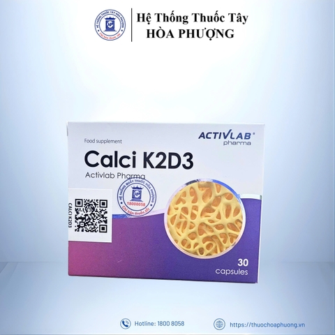 Viên uống Calci K2D3 ActivLab chống loãng xương (30 viên)