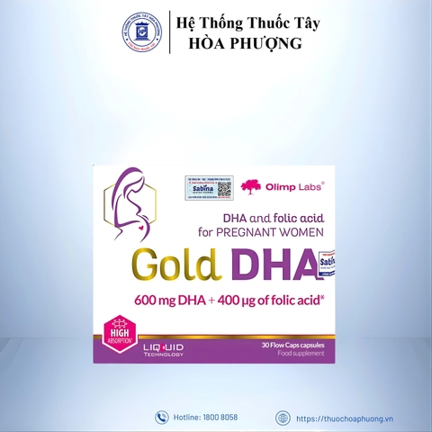 Gold DHA Olimp Labs - Bổ sung DHA, axit folic cho bà bầu & phụ nữ sau sinh