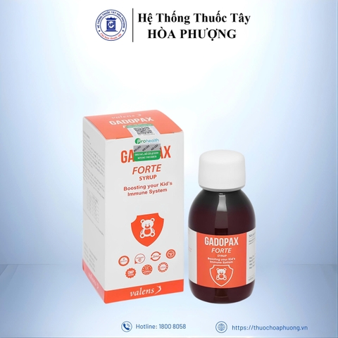 Siro Gadopax Forte, tăng đề kháng và cải thiện miễn dịch ở trẻ em từ 0 tháng tuổi, chai 100ml