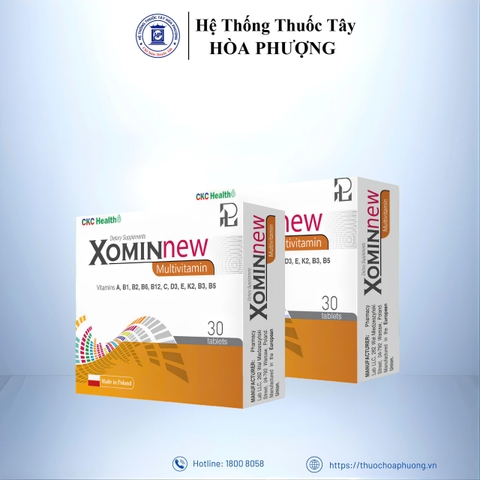 Xomin New, hỗ trợ bổ sung vitamin, khoáng chất, tăng cường sức đề kháng