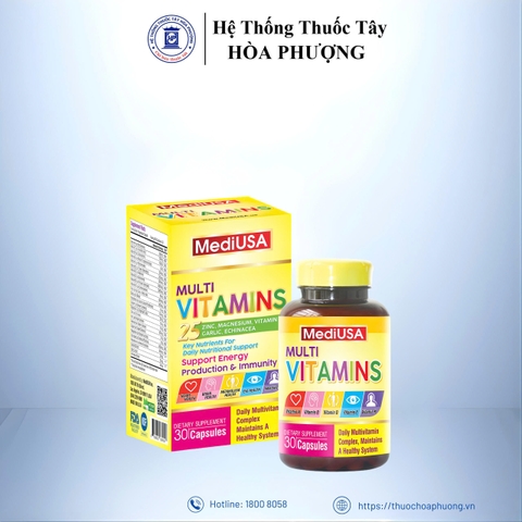Multi Vitamins Mediusa bổ sung vitamin và khoáng chất cho cơ thể (30 viên)
