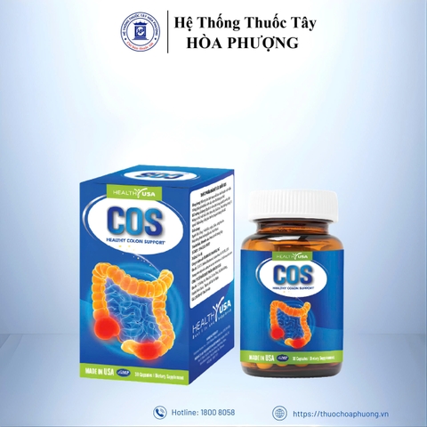 Viên uống COS Healthy USA hỗ trợ giảm rối loạn tiêu hoá do viêm đại tràng (Hộp 30 viên)