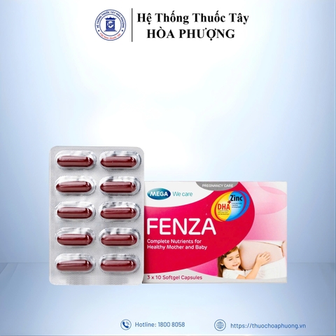 Viên uống bổ sung vitamin, khoáng chất cho phụ nữ mang thai và cho con bú Fenza Mega (3 vỉ x 10 viên)