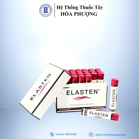Nước uống collagen Elasten 2500mg hỗ trợ làm giảm lão hoá da, giúp tăng độ đàn hồi và giữ độ ẩm cho da (Hộp 28 ống x 25ml)