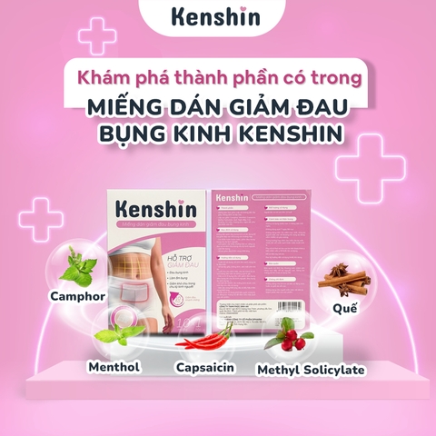Miếng dán giảm đau bụng kinh KENSHIN Hộp 10 miếng
