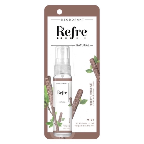 Xịt khử mùi chân, nách hương gỗ Refre