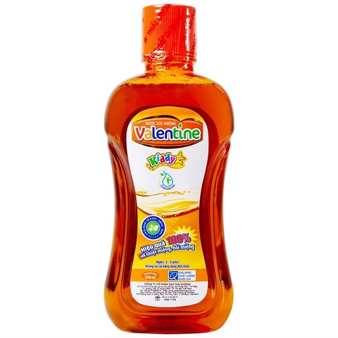 Nước súc miệng Valentine Thái Dương Kiddy chai 250ml