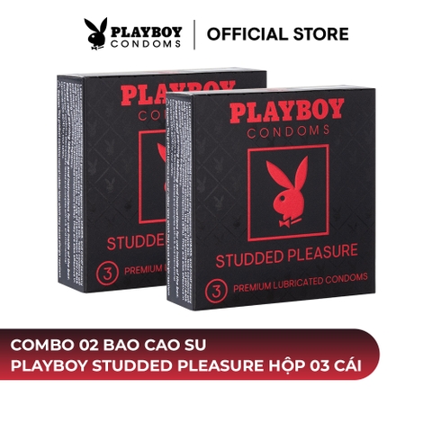 Bao cao su Playboy Studded Pleasure (đỏ) hộp 3 cái