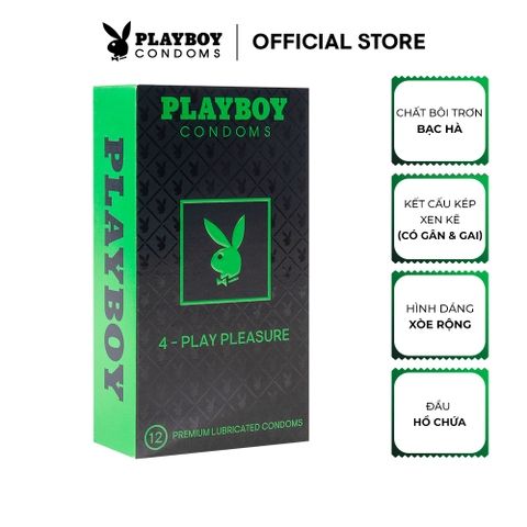 BAO CAO SU PLAYBOY 4 - PLAY PLEASURE ( HỘP 12 CHIẾC ) TĂNG KHOÁI CẢM
