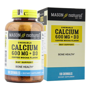 MASON NATURAL CALCIUM 600MG + D3 (COFFEE MOCHA FLAVORE) – HỖ TRỢ SỨC KHỎE XƯƠNG KHỚP