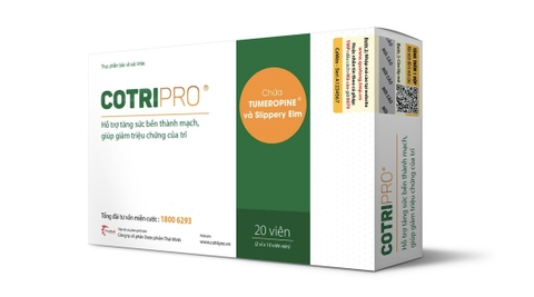 Cotripro hỗ trợ điều trị trĩ hộp 20 viên