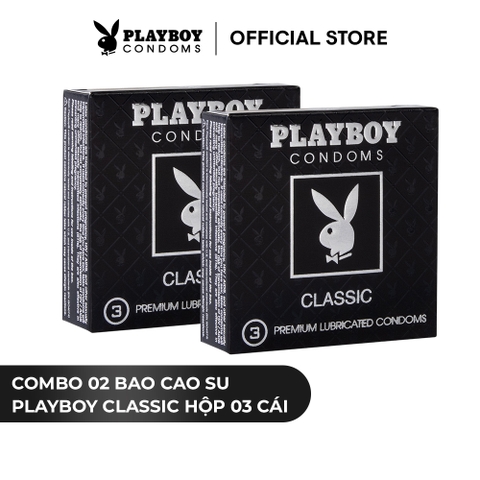 Bao cao su Playboy Classic (đen) hộp 3 cái