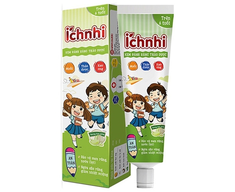 KEM ĐÁNH RĂNG TRẺ EM ÍCH NHI HƯƠNG DƯA GANG TRÊN 6 TUỔI