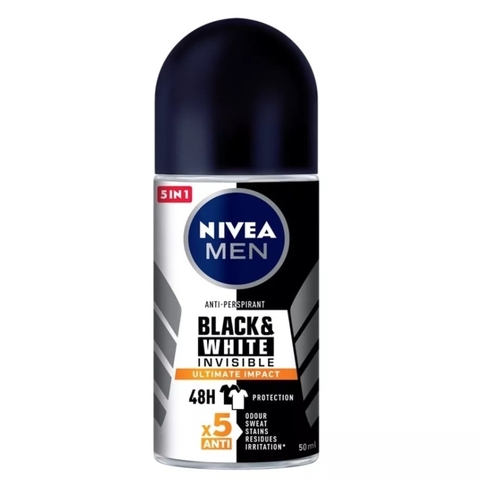 Lăn Khử Mùi Nivea Men Invisible For Black and White 50ml