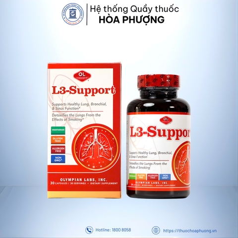 L3- Support- bổ phổi lọ 30 viên, OL, Mỹ