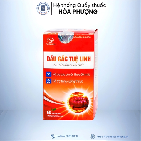 Dầu gấc Tuệ Linh lọ 60 viên