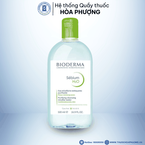 Nước tẩy trang Bioderma nắp xanh da hỗn hợp da dầu 500ml