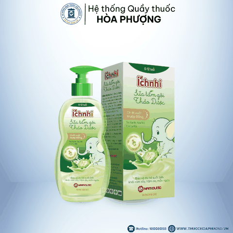 Sữa tắm gội thảo dược Ích nhi 200ml 0-12 tuổi