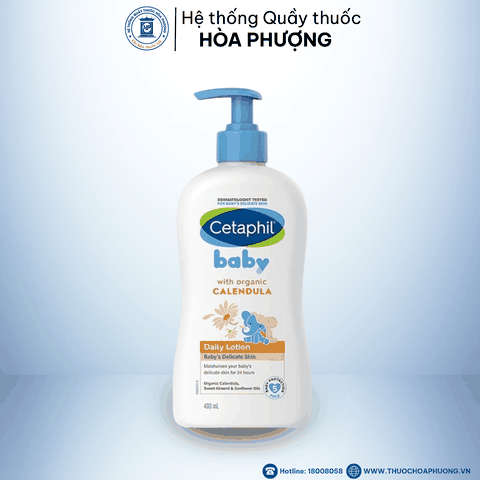 Sữa dưỡng da trẻ em Cetaphil baby daily lotion with organic 400ml