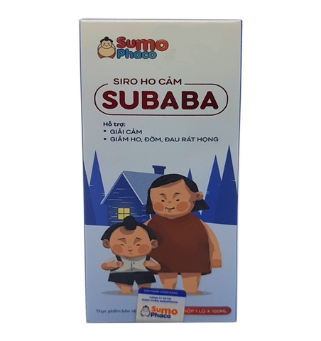 Siro ho cảm Subaba - Giúp bổ phế, hỗ trợ giảm ho, giảm đờm