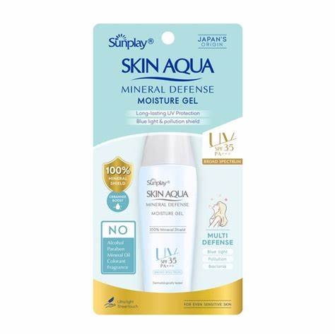 Gel Chống Nắng Sunplay Vật Lý Bảo Vệ Da Dưỡng Ẩm Skin Aqua Mineral Defense Moisture Gel SPF35 PA+++ 25g