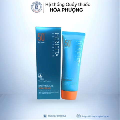 Kem chống nắng và dưỡng da kiềm dầu Herietta daily Moisture 70gr