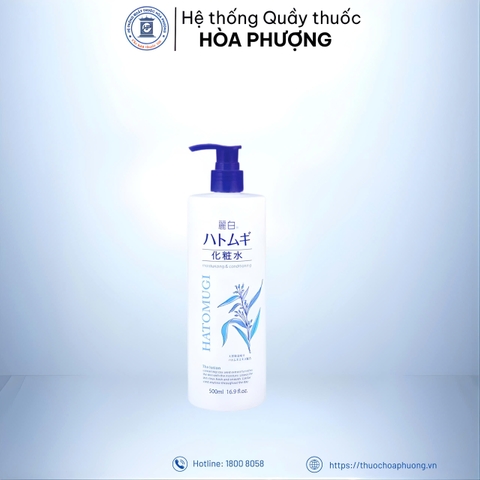 Nước dưỡng ẩm và làm sáng da Hatomugi chai 500ml