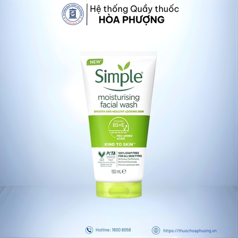 Sữa rửa mặt Simple dưỡng ẩm 150ml