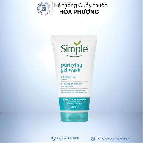 Sữa rửa mặt Simple giảm bóng nhờn 150ml