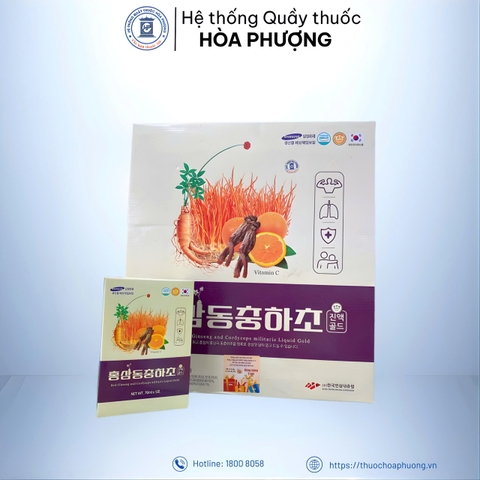 NƯỚC ĐÔNG TRÙNG HỒNG SÂM VITAMIN C - RED GINSENG CORDYCEPS MILITARIS LIQUID GOLD